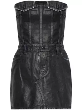 Dsquared2 мини-платье с покрытием DSQUARED2, черный