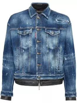 DSQUARED2 многослойная джинсовая куртка, синий