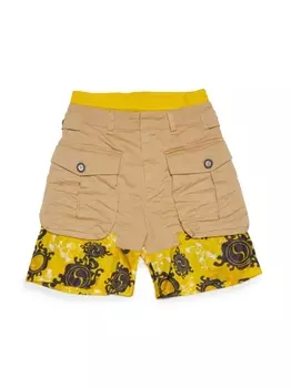 Dsquared2 многослойные шорты с абстрактным принтом, нейтральный цвет