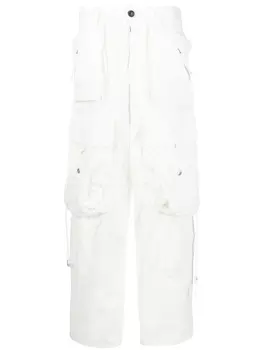 Dsquared2 multi-pocket cargo trousers, белый
