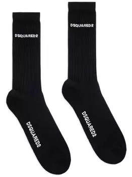 DSQUARED2 носки с логотипом, черный