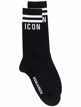 DSQUARED2 носки с логотипом, черный