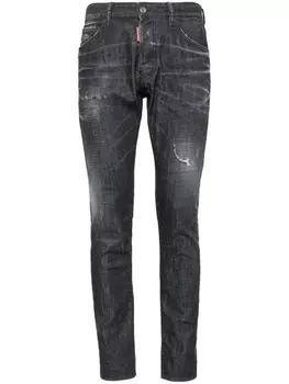 Dsquared2 облегающие укороченные джинсы, черный