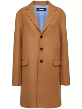 DSQUARED2 однобортное пальто, коричневый