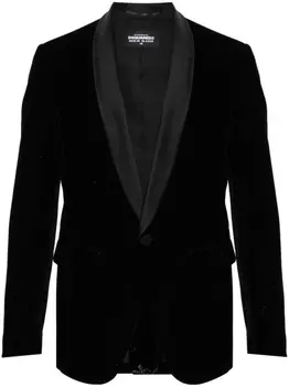 Dsquared2 однобортный бархатный пиджак, черный
