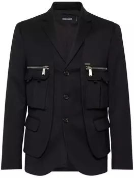 DSQUARED2 однобортный пиджак, черный