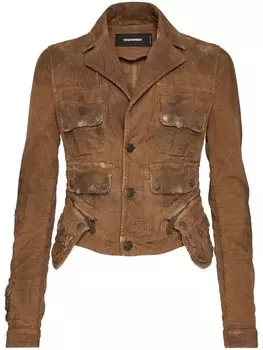 Dsquared2 однобортный пиджак из вельвета, коричневый