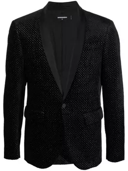 Dsquared2 однобортный пиджак с эффектом металлик, черный
