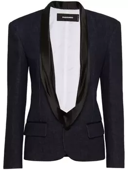 DSQUARED2 однобортный пиджак с лацканами-шалькой, синий