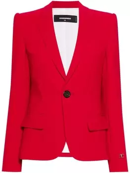 DSQUARED2 однобортный пиджак с логотипом, красный