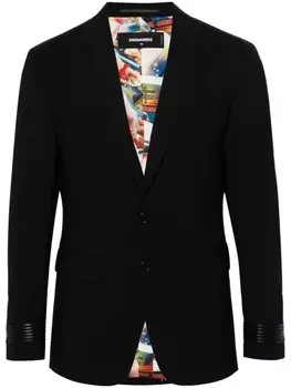 Dsquared2 однобортный пиджак с заостренными лацканами, черный
