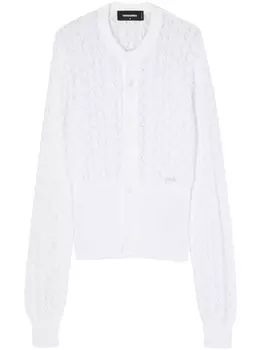 Dsquared2 open-knit cotton cardigan, белый