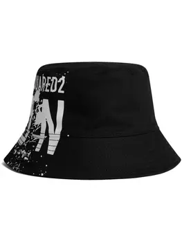Dsquared2 панама с логотипом, черный