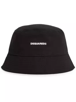 Dsquared2 панама с логотипом, черный