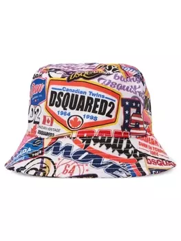 Dsquared2 панама с логотипом, красный
