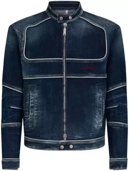 Dsquared2 panelled denim jacket, синий