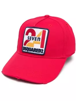 Dsquared2 patch-detail baseball cap, красный