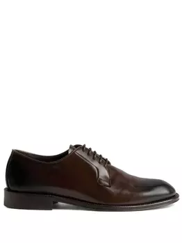 Dsquared2 patent leather derby shoes, коричневый