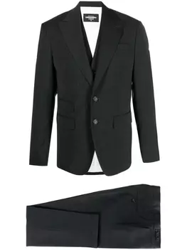 Dsquared2 pinstripe-pattern three-piece suit, серый