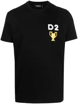 Dsquared2 pixel-print short-sleeve T-shirt, черный