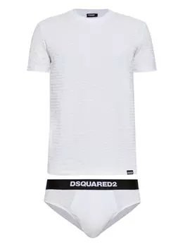 DSQUARED2 пижама с логотипом, белый