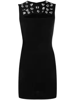 Dsquared2 платье без рукавов с кристаллами, черный