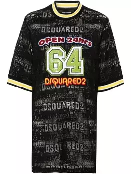 Dsquared2 платье-футболка 64 Lacey, черный