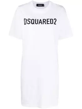 Dsquared2 платье-футболка с логотипом, белый