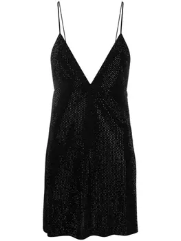 Dsquared2 платье мини с кристаллами, черный