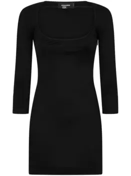 Dsquared2 платье мини с круглым вырезом, черный