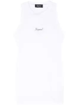 Dsquared2 платье мини с логотипом, белый
