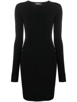 Dsquared2 платье мини с открытой спиной, черный