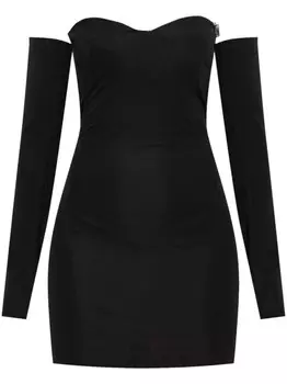 Dsquared2 платье мини с открытыми плечами, черный