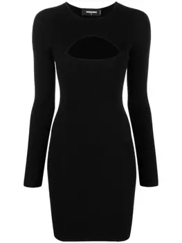Dsquared2 платье мини с вырезом, черный