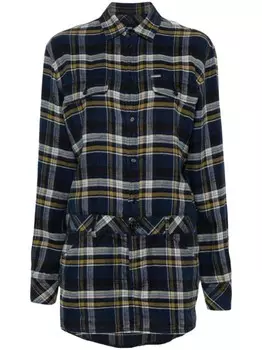 DSQUARED2 платье мини в клетку, синий