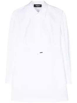 Dsquared2 платье-рубашка с логотипом, белый