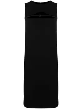 Dsquared2 платье с декоративным ремешком, черный