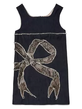 Dsquared2 платье с кристаллами, черный