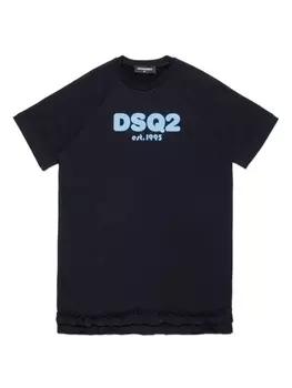 Dsquared2 платье с логотипом, черный