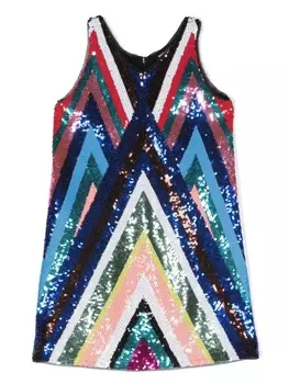 Dsquared2 платье с пайетками, синий