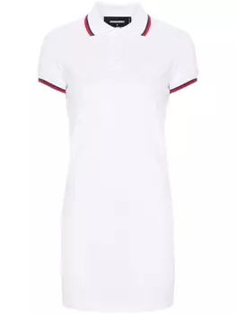 Dsquared2 платье с воротником поло, белый