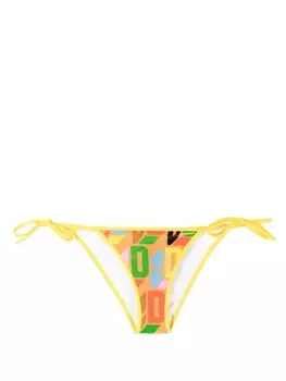 Dsquared2 плавки бикини с завязками и логотипом, нейтральный цвет