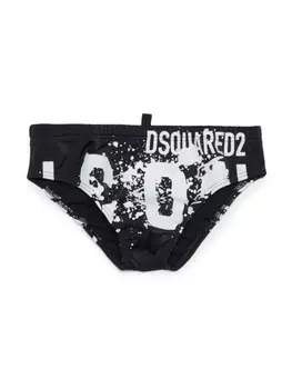 Dsquared2 плавки Icon с логотипом, черный