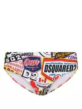 Dsquared2 плавки с логотипом, белый