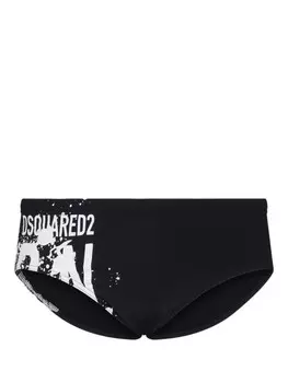 Dsquared2 плавки с логотипом, черный