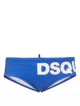 DSQUARED2 плавки с логотипом, синий