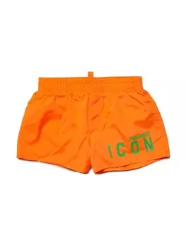 Dsquared2 плавки-шорты Icon с логотипом, оранжевый