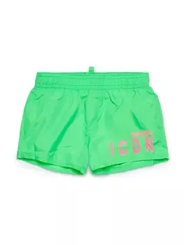 Dsquared2 плавки-шорты с логотипом Icon, зеленый