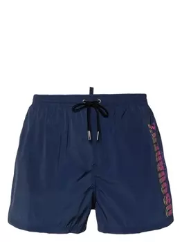 Dsquared2 плавки-шорты с логотипом, синий