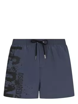 Dsquared2 плавки-шорты с логотипом, синий